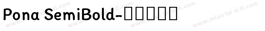 Pona SemiBold字体转换